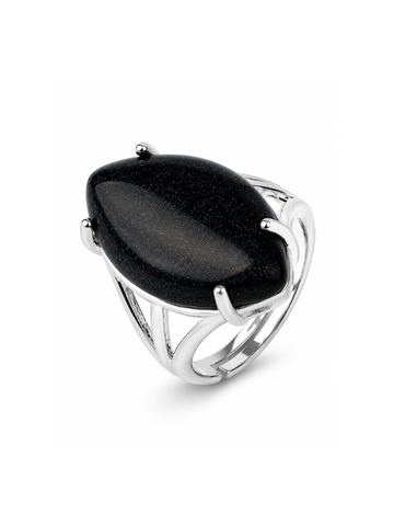 Anel Marquesa Obsidiana Negra