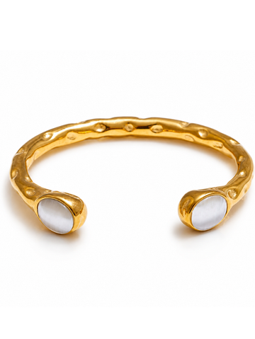 Bracelete Uno Pedra da Lua Banhado em Ouro 18K