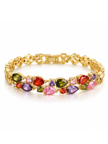 Pulseira Éden Zircônia Banhado em Ouro 18k