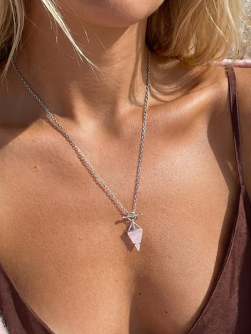 Colar Rosa Quartzo