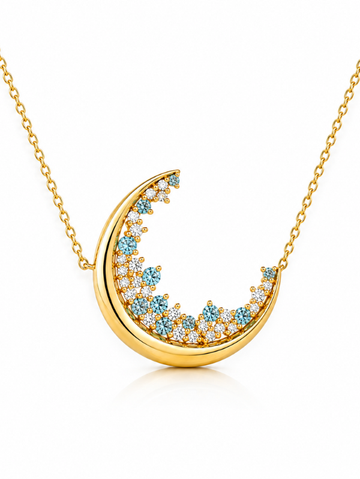 Colar Noite Estrelada Prata Banhado em Ouro 18K