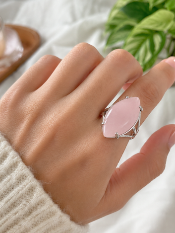 Anel Marquesa Rosa Quartzo